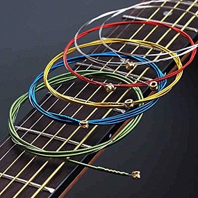 Струны для гитары (акустика, цветные)